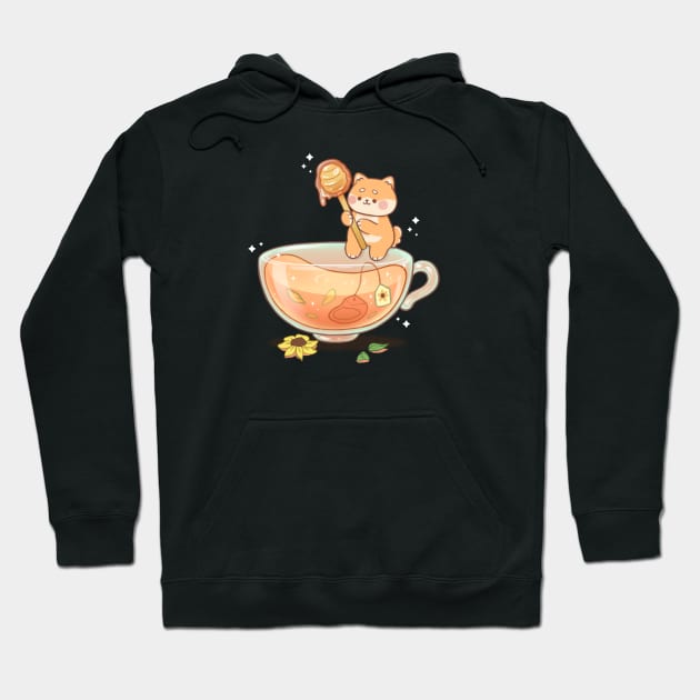 Shiba Honey Tea Cup Hoodie by Kukoo.Kat